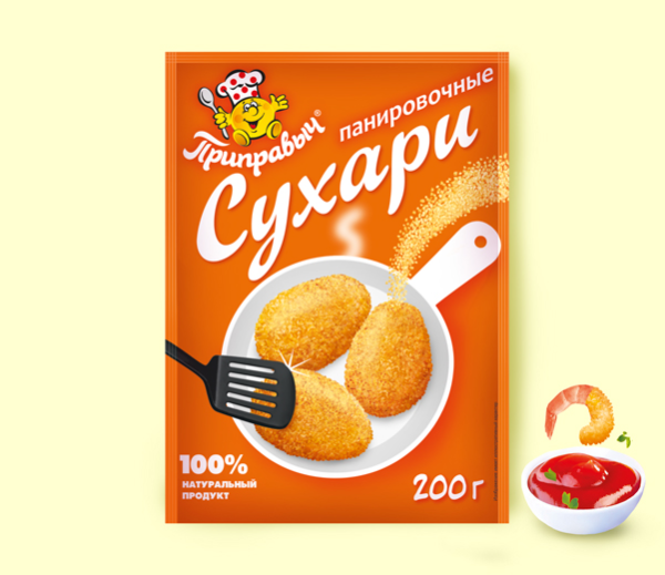 Сухари панировочные классические 200г*25шт Приправыч